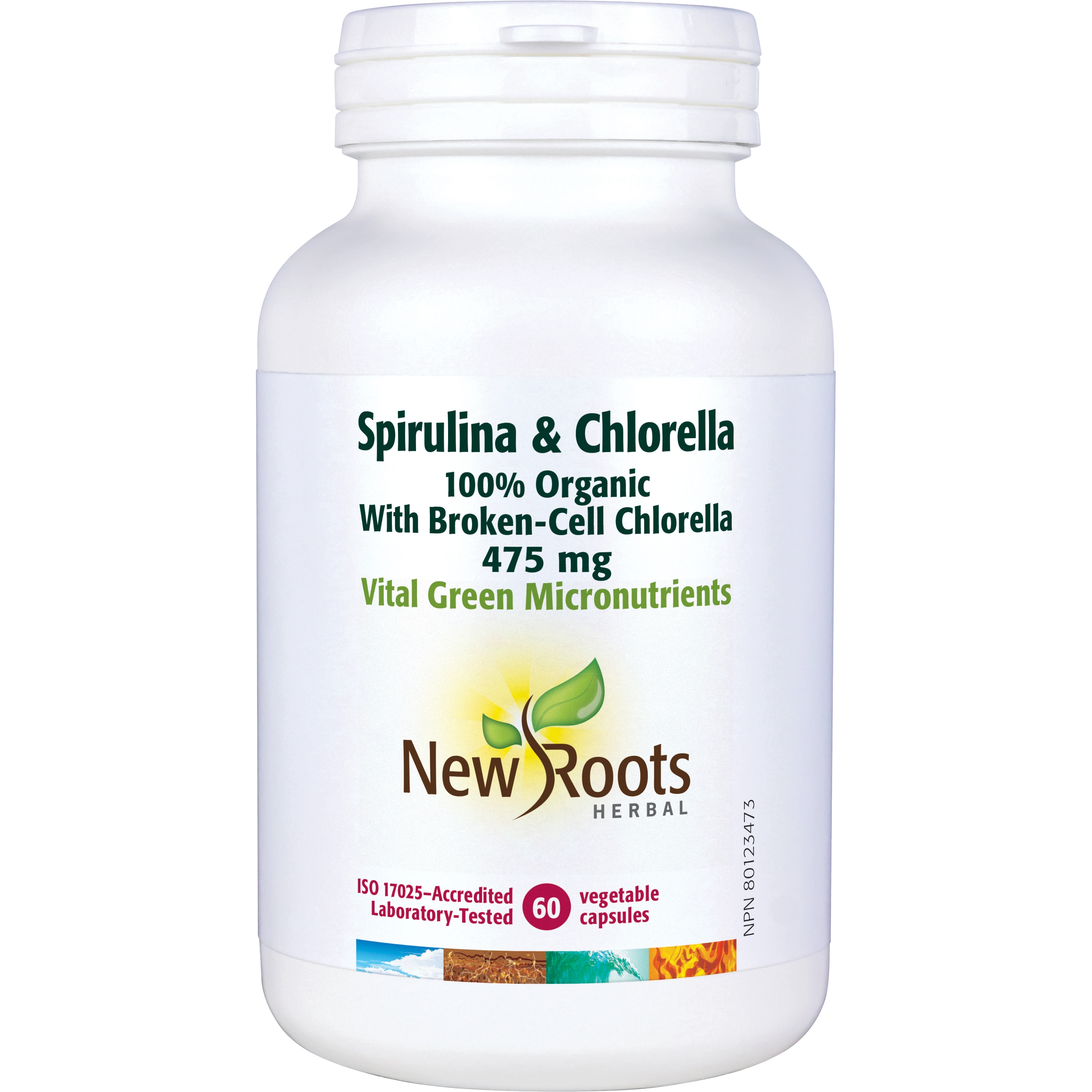 Spirulina & Chlorella | New Roots HERBAL® | 60 Capsules