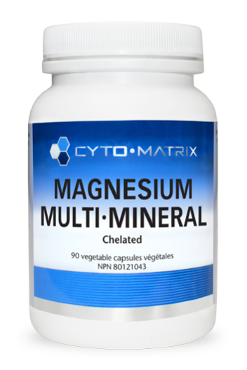 Magnesium Multi-Mineral Chelated by Cytomatrix® – Complete Chelated Mineral Support | 90 Vegetable Capsules