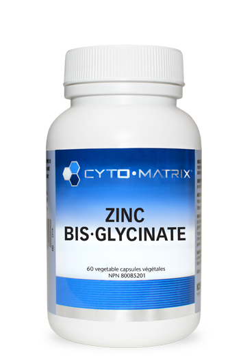 Zinc Bis-Glycinate by Cytomatrix® – Highly Absorbable Zinc Support | 60 Vegetable Capsules