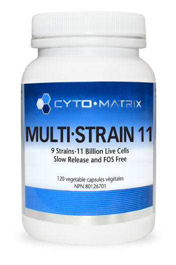 Multi-Strain 11 by Cytomatrix® – 11-Strain Probiotic for Digestive & Immune Support | 60 or 120 Capsules