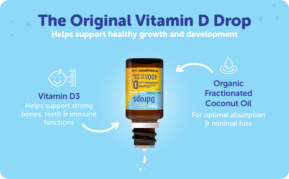 Organic Baby Ddrops 400 IU | Ddrops® | 90 drops (2.5 ml)