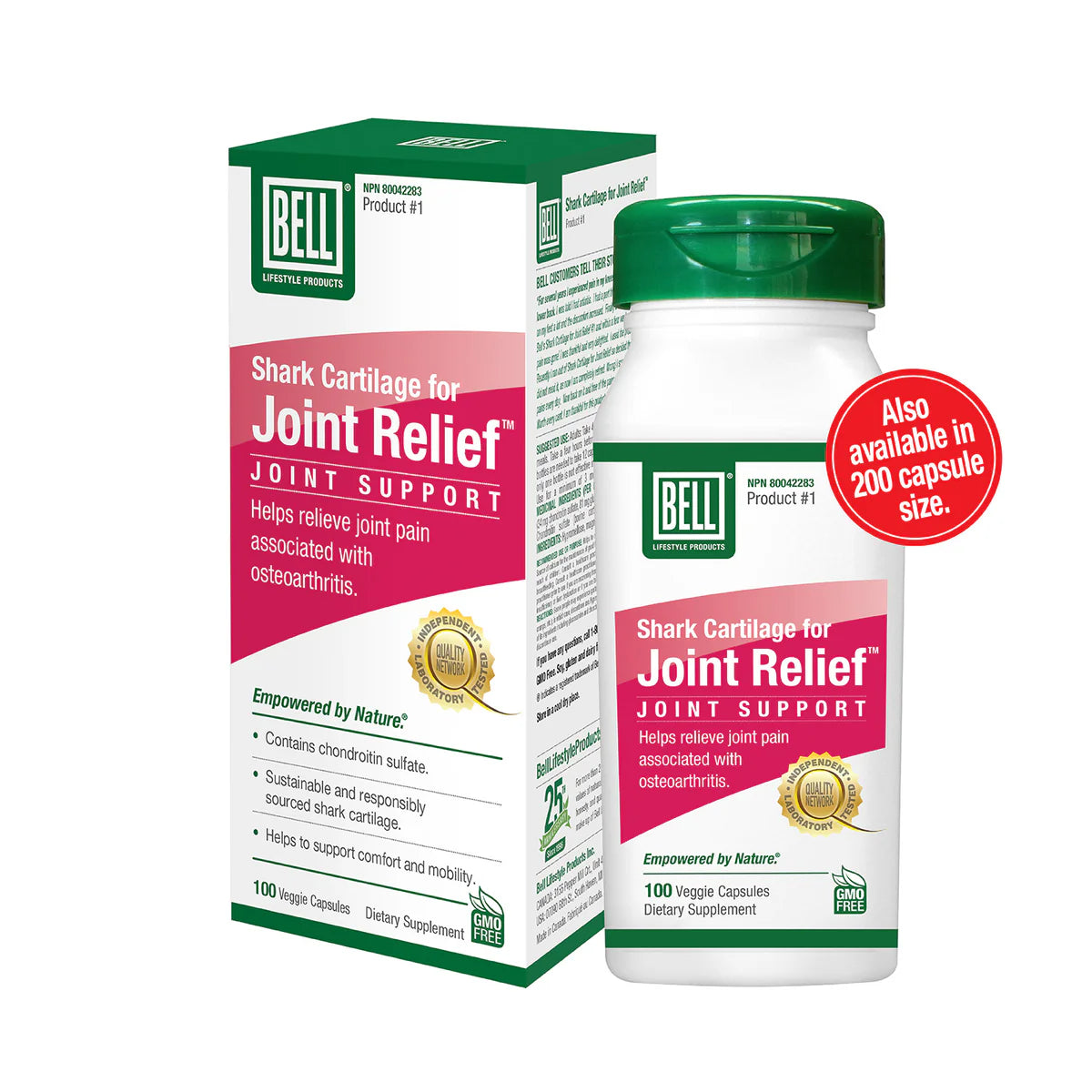 Shark Cartilage Joint Relief™ | Bell® | 100 or 200 Capsules