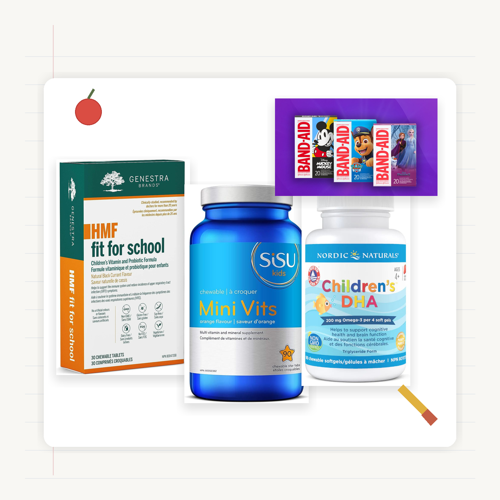 Back-to-School Wellness Kit – Multivitamin, DHA, Probiotic & First Aid Essentials