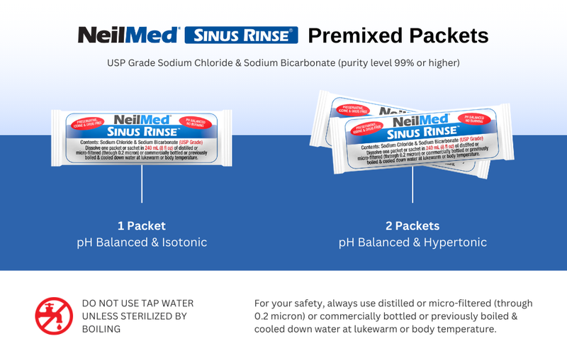 Sinus Rinse Refills | NeilMed® | 100 PreMixed Packet