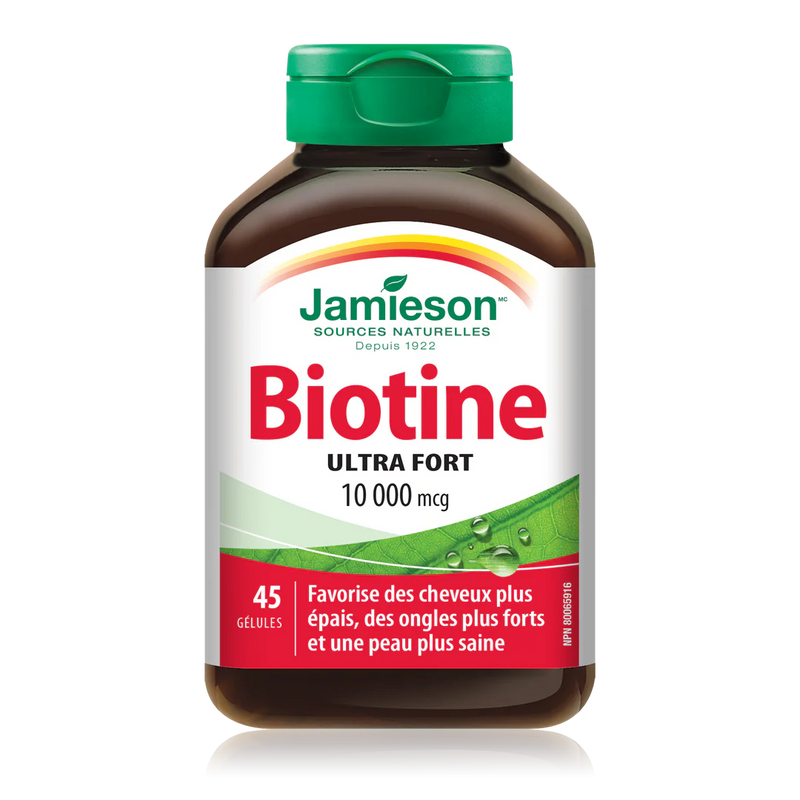 Biotin 10,000 mcg | Jamieson™ | 45 or 90 Softgels