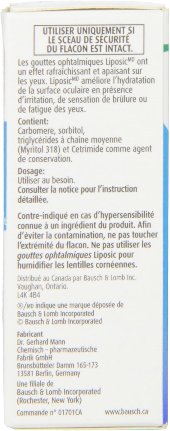 Liposic Ophthalmic Drop | Bausch & Lomb | 10 mL