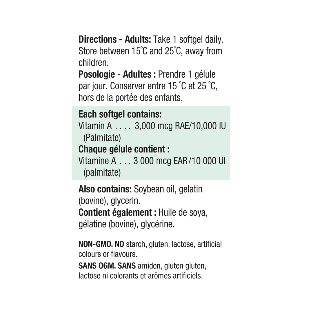 Vitamin A | Jamieson™ | 100 Softgels