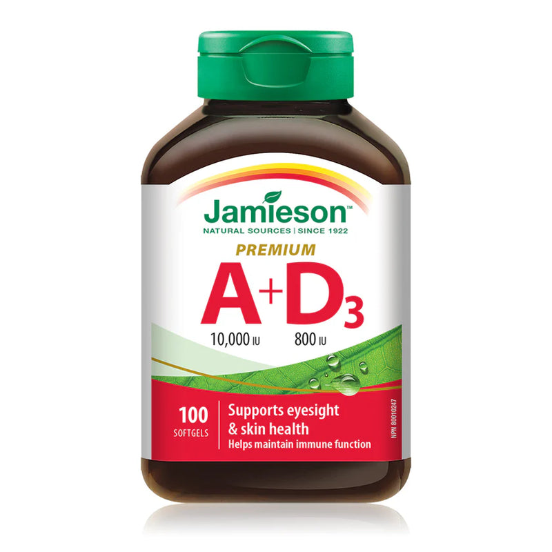 Vitamin A & Vitamin D | Jamieson | 100 Softgels