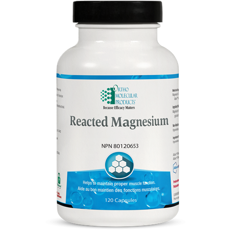 Reacted Magnesium Capsules by Ortho Molecular® – Highly Absorbable Magnesium Support | 120 Capsules
