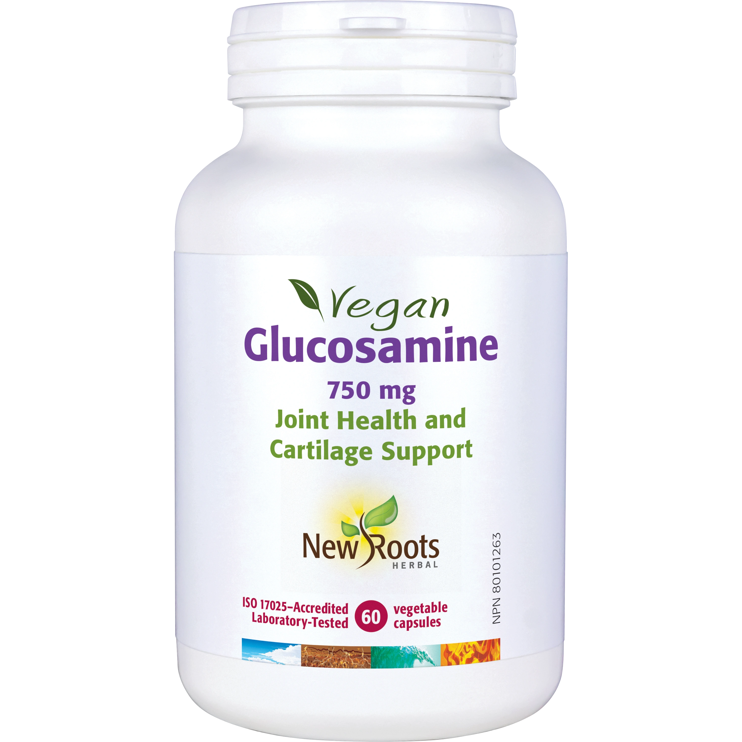 Vegan Glucosamine 750 mg | New Roots HERBAL® | 60 Capsules
