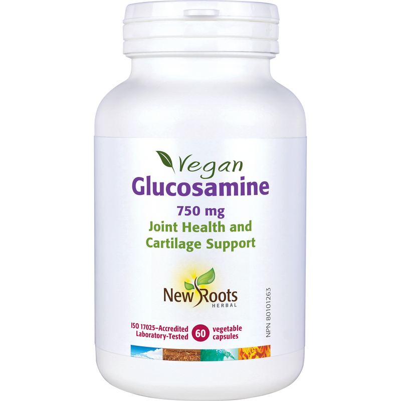 Vegan Glucosamine 750 mg | New Roots HERBAL® | 60 Capsules