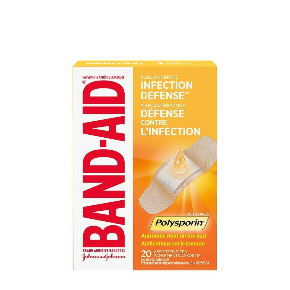 Infection Defense™ Bandages | Polysporin® Band-Aid® | 20 Count