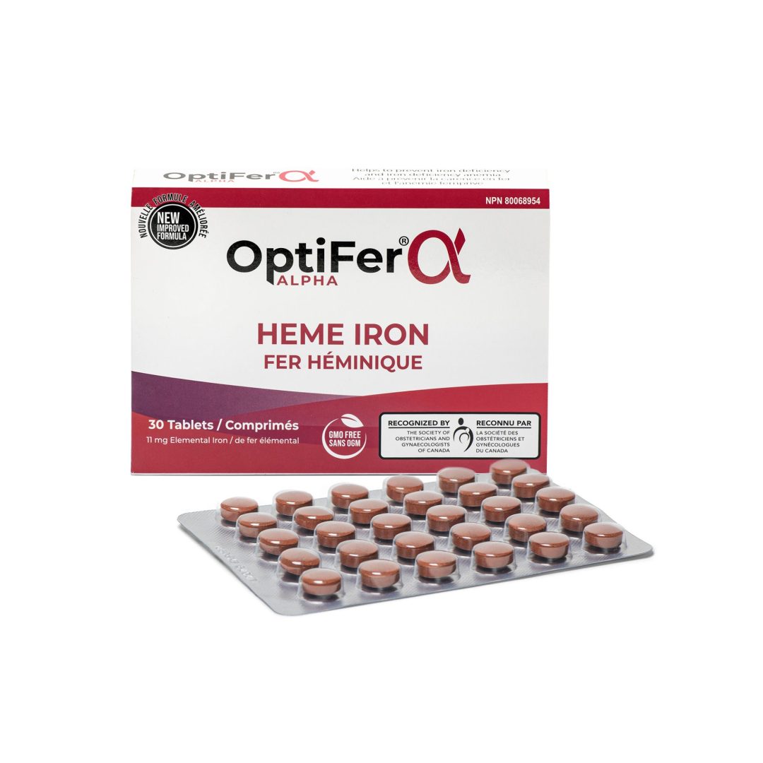 Heme Iron Supplement | OptiFer Alpha | 30 OR 90 Tablets