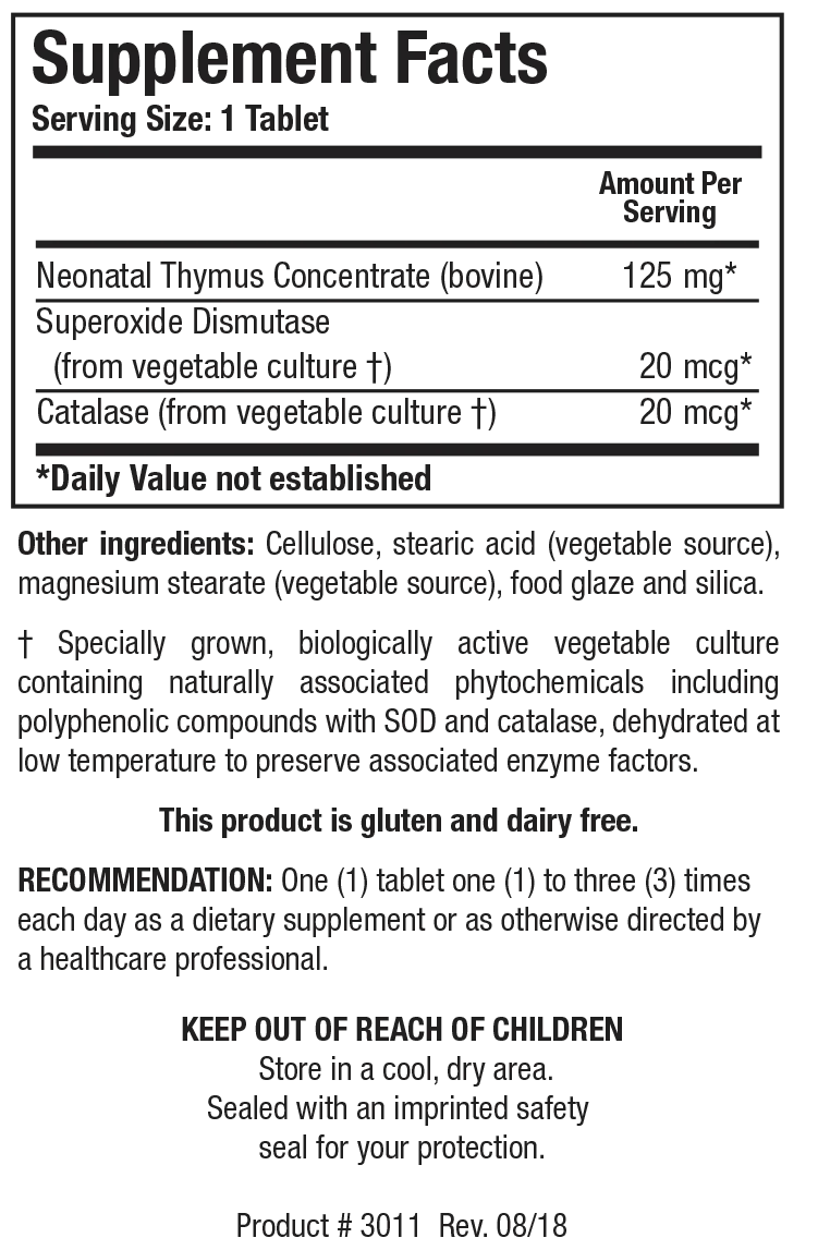 Cytozyme-THY™ | Biotics Research® | 60 Tablets