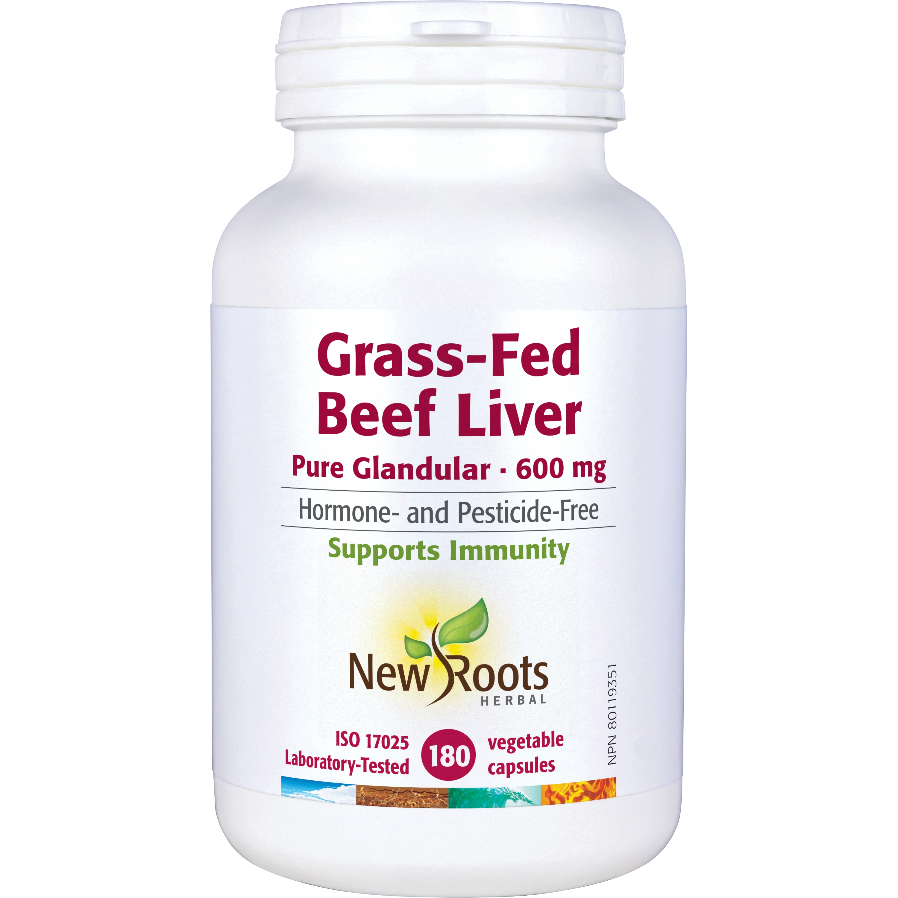 Grass-Fed Beef Liver | New Roots HERBAL® | 30 OR 180 Capsules