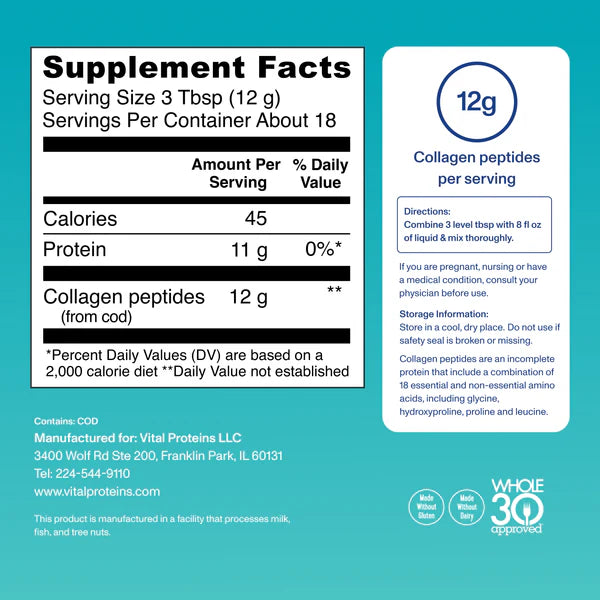 Marine Collagen Peptides | Vital Proteins™ | 221 g (7.8 oz)