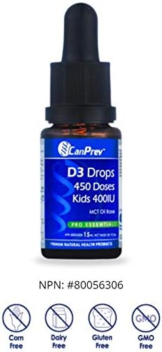 D3 Drops Kids 400IU MCT Base | CanPrev | 15 mL