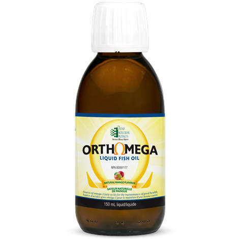 Orthomega Liquid Fish Oil - Mango | Ortho Molecular |  150 mL