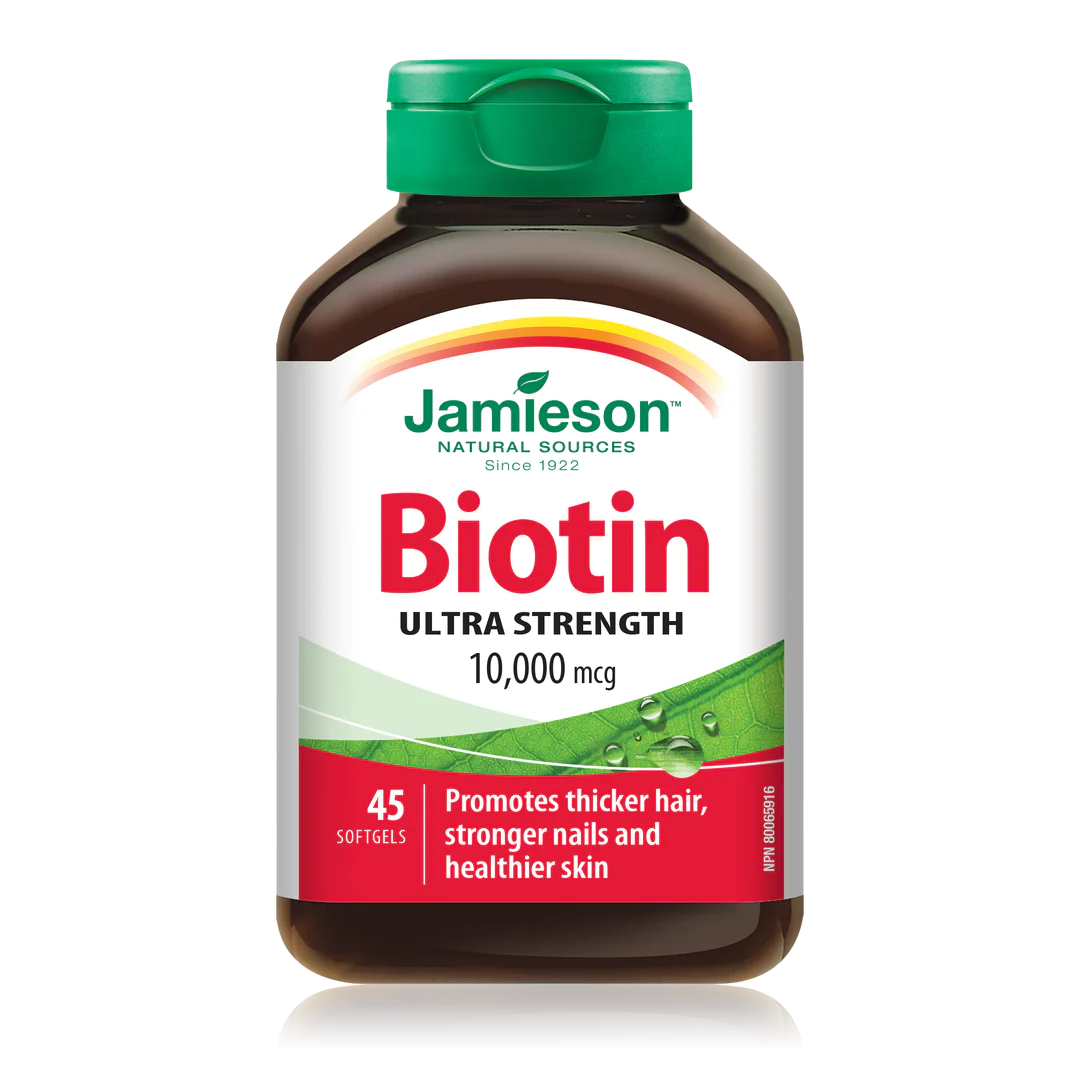 Biotin 10,000 mcg | Jamieson™ | 45 or 90 Softgels
