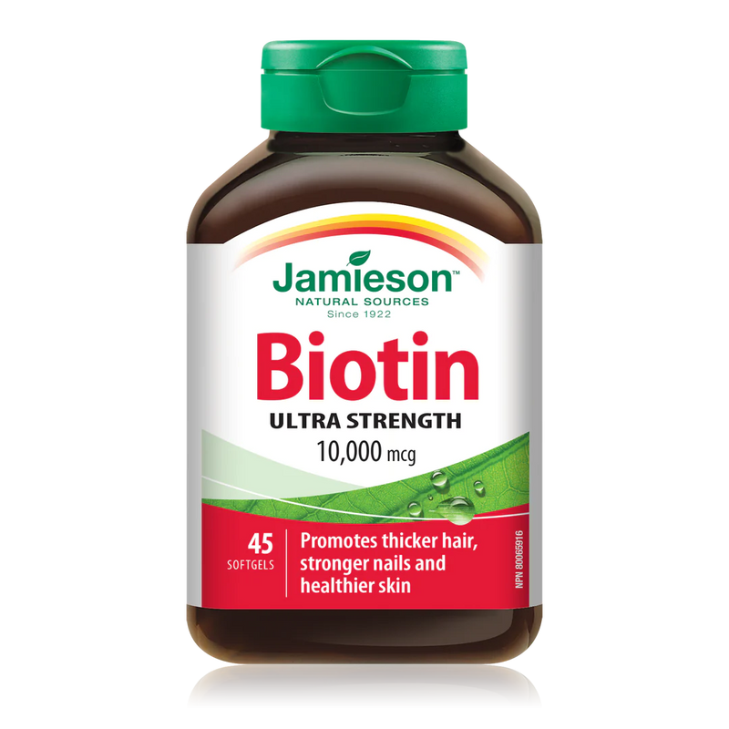 Biotin 10,000 mcg | Jamieson™ | 45 or 90 Softgels