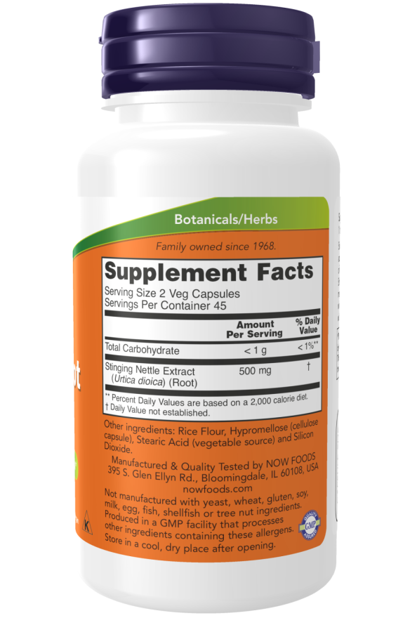 Nettle Root Extract 250 mg | NOW® | 90 Veg Capsules