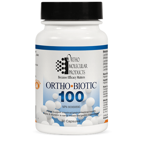 Ortho Biotic 100 by Ortho Molecular – Extra-Strength Probiotic Support | 30 Capsules
