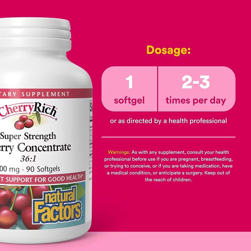 Cherry Concentrate | Natural Factors® | 90 or 180 Softgels