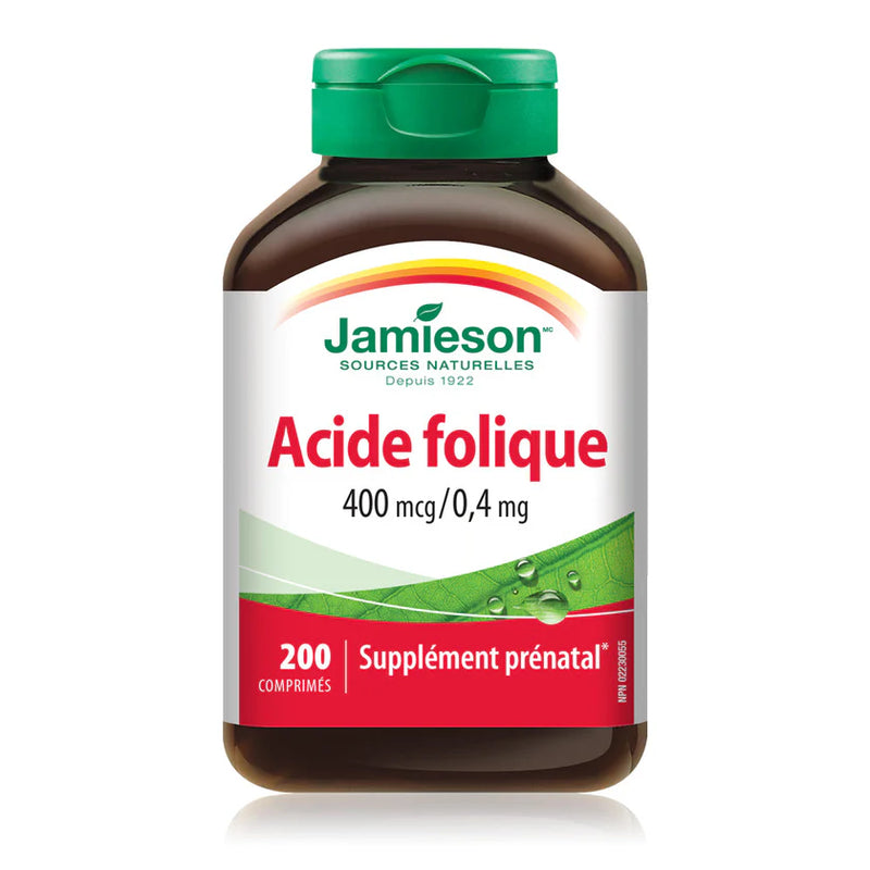 Folic Acid 400 mcg | Jamieson™ | 200 Tablets