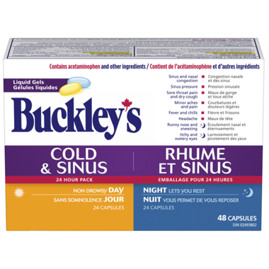 Cold & Sinus Liquid Gels Day/Night | Buckley's® | 24 or 48 Capsules