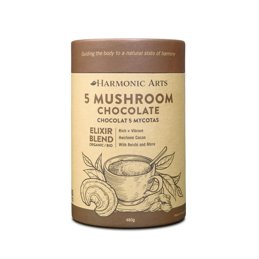 5 Mushroom Chocolate Powder | Harmonic Arts | Different Variants
