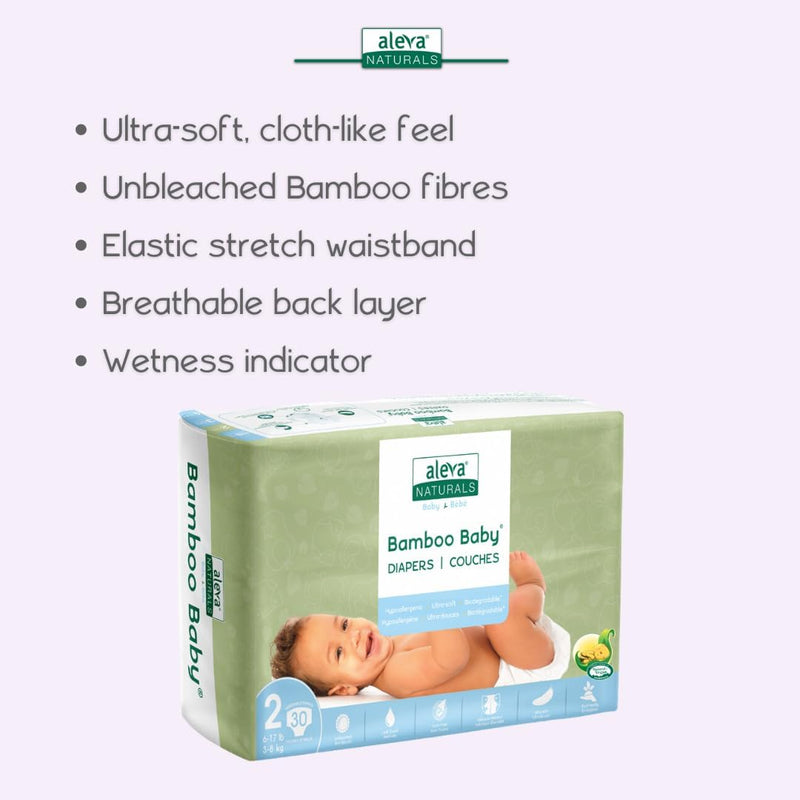 Bamboo Baby® Diapers | aleva® Naturals | Various Size