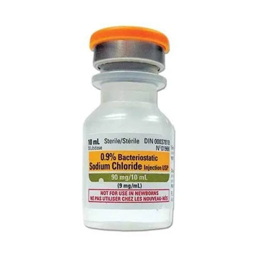 Sodium Chloride 0.9% for Injection (Bacteriostatic) by Pfizer® – Sterile Saline with Preservative | 10 mL Multi-Dose Vial