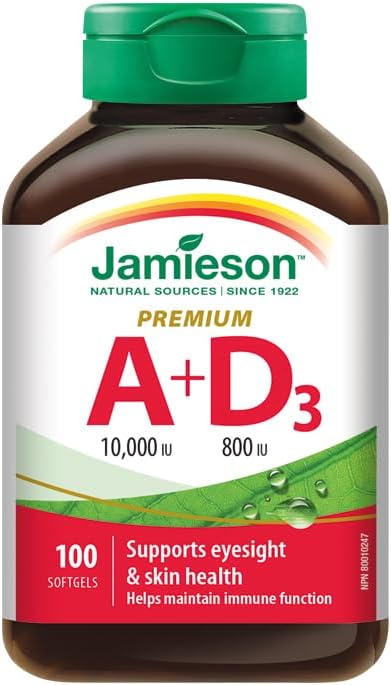 Vitamin A & Vitamin D   | Jamieson™ | 100 Softgels