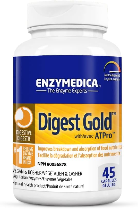 Enzymedica, Digest Gold® with ATPro™ | Enzymedica® | 45, 90, 180 or 240 Capsules