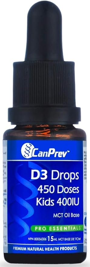 D3 Drops Kids 400IU MCT Base | CanPrev | 15 mL