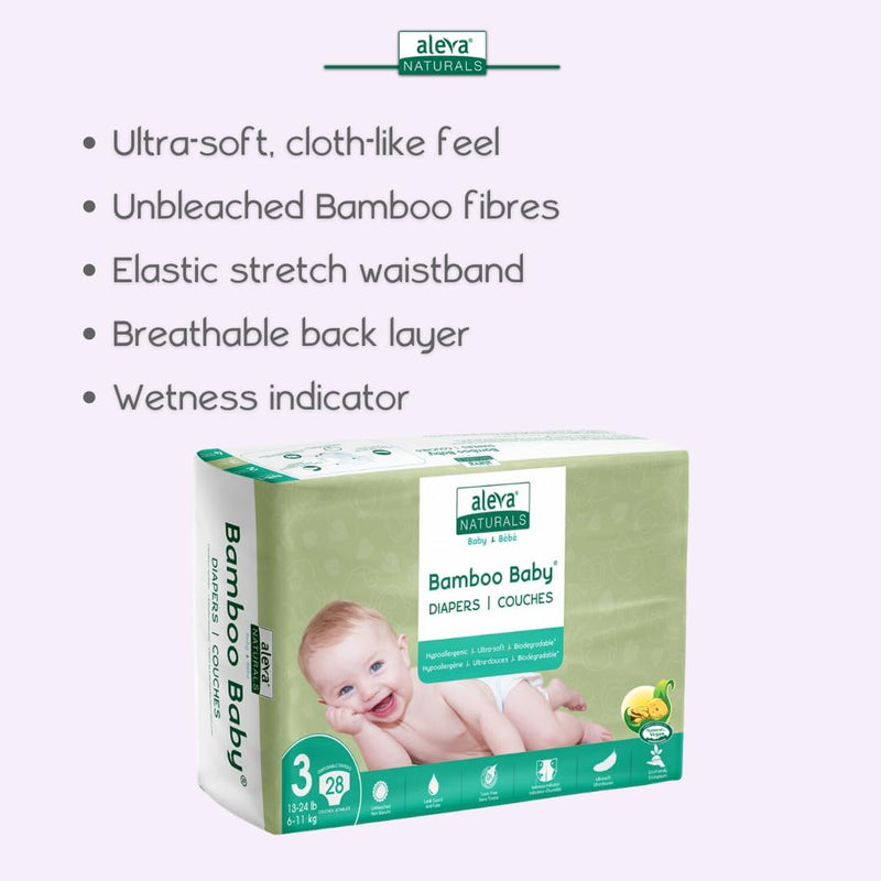 Bamboo Baby® Diapers | aleva® Naturals | Various Size