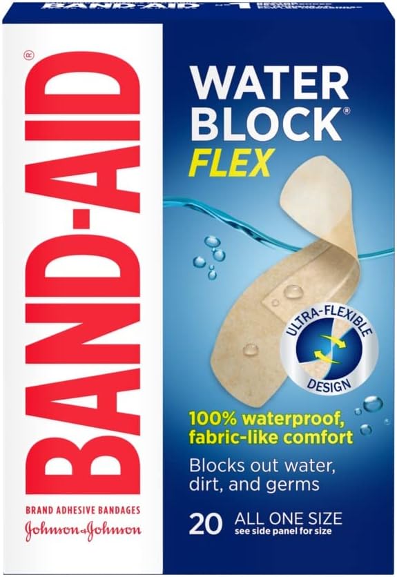 Water Block Flex™ Bandages, 100% Waterproof |  Band-Aid® | 20 Count