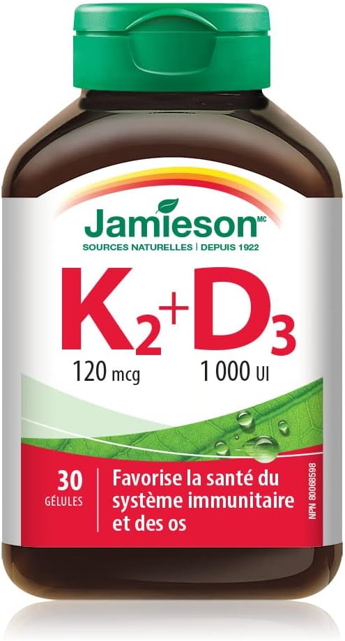 Vitamin K2 & Vitamin D3 | Jamieson™ | 30 Softgels