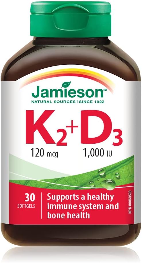 Vitamin K2 & Vitamin D3 | Jamieson™ | 30 Softgels