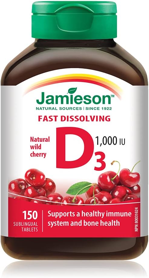 Vitamin D3 1,000 IU | Jamieson™ | 150 Fastmelt Tablets