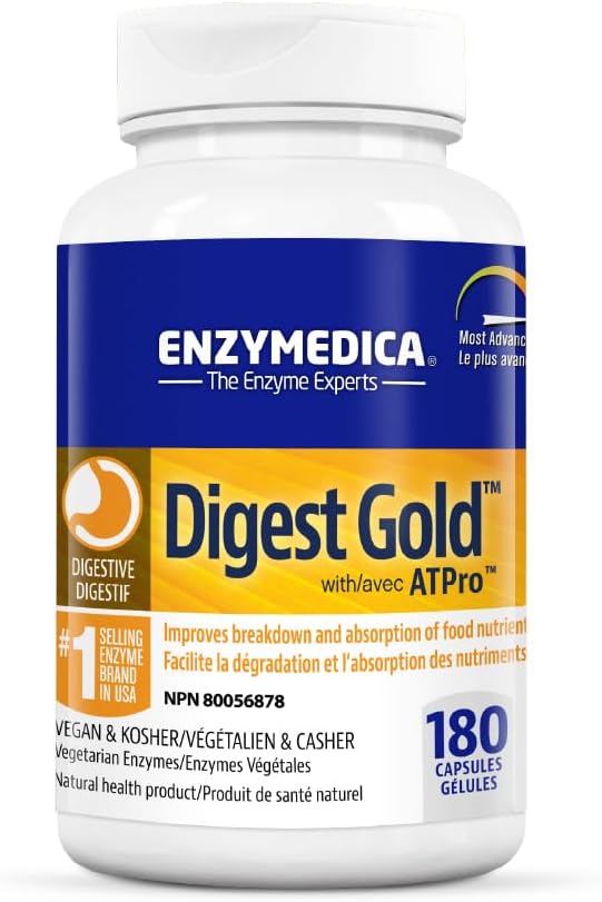 Enzymedica, Digest Gold® with ATPro™ | Enzymedica® | 45, 90, 180 or 240 Capsules
