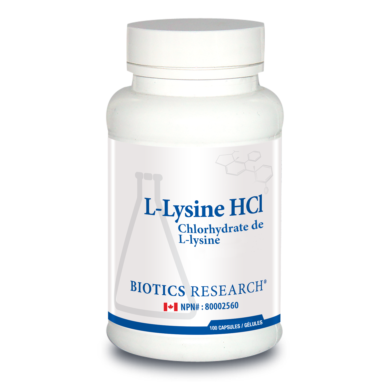 L-Lysine-HCL | Biotics Research® | 100 Capsules