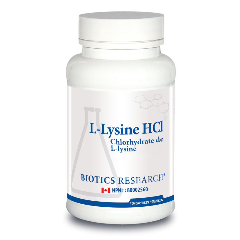 L-Lysine-HCL | Biotics Research® | 100 Capsules