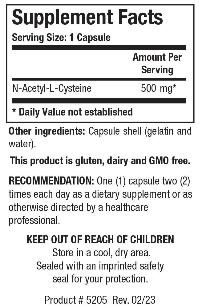 N-Acetyl-L-Cysteine | Biotics Research® | 180 Capsules