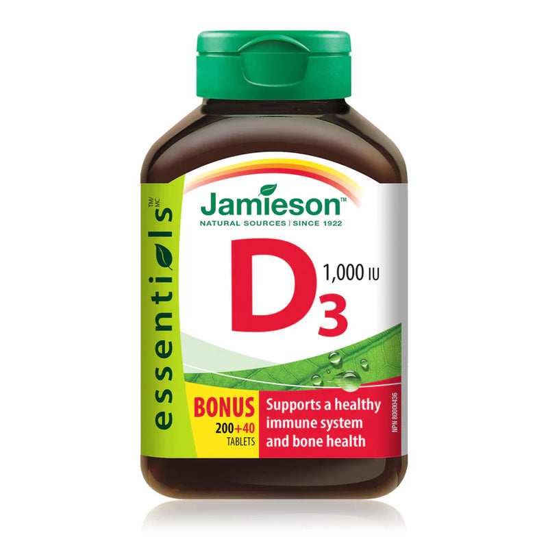 Vitamin D3 1,000 IU | Jamieson™ | Various Packages (Tablet)