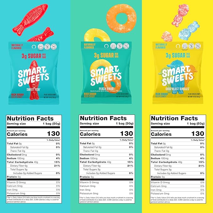 Low Sugar Candy | SmartSweets | Variety of flavour | 50 g