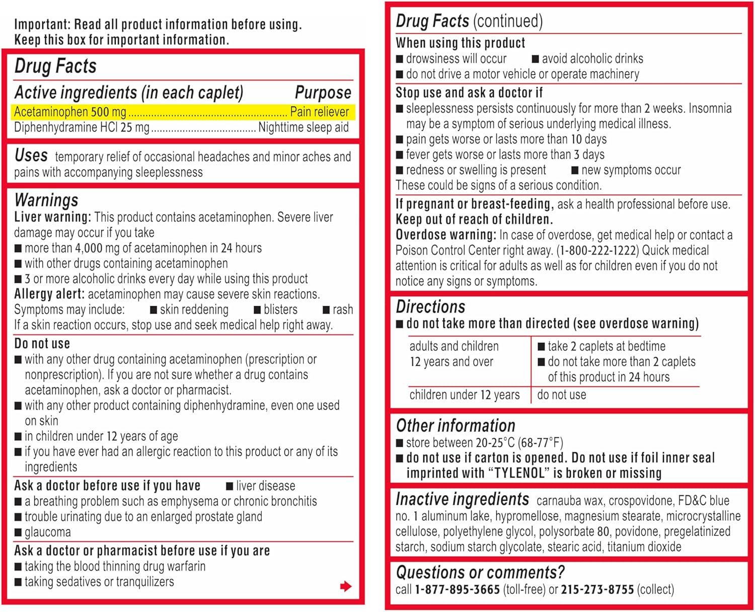 Extra Strength Nighttime Pain Relief & Sleep Aid | TYLENOL® | 16 Caplet