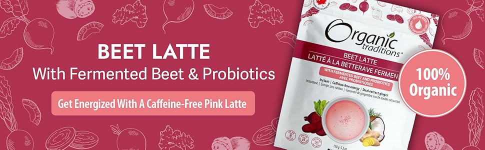 Beet Latte With Fermented Beets And Probiotics | Organic Traditions® | 150 g