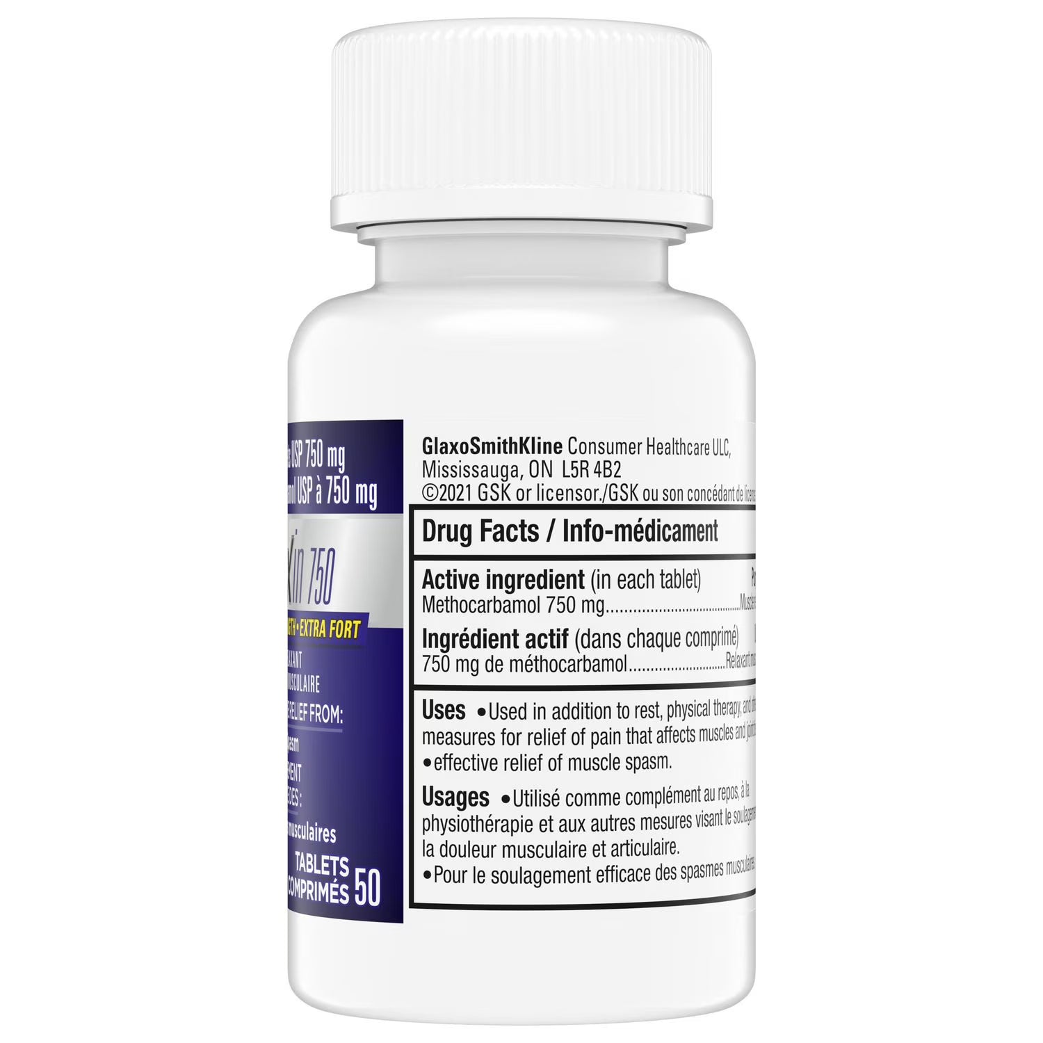 Robaxin 750 mg Extra Strength | Robax | 50 Tablets