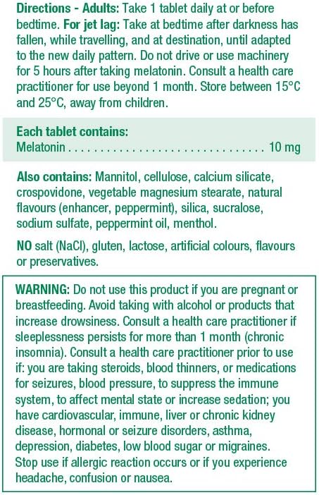 Melatonin 10 mg (Fast Dissolving) | Jamieson™ | 60 Tablets